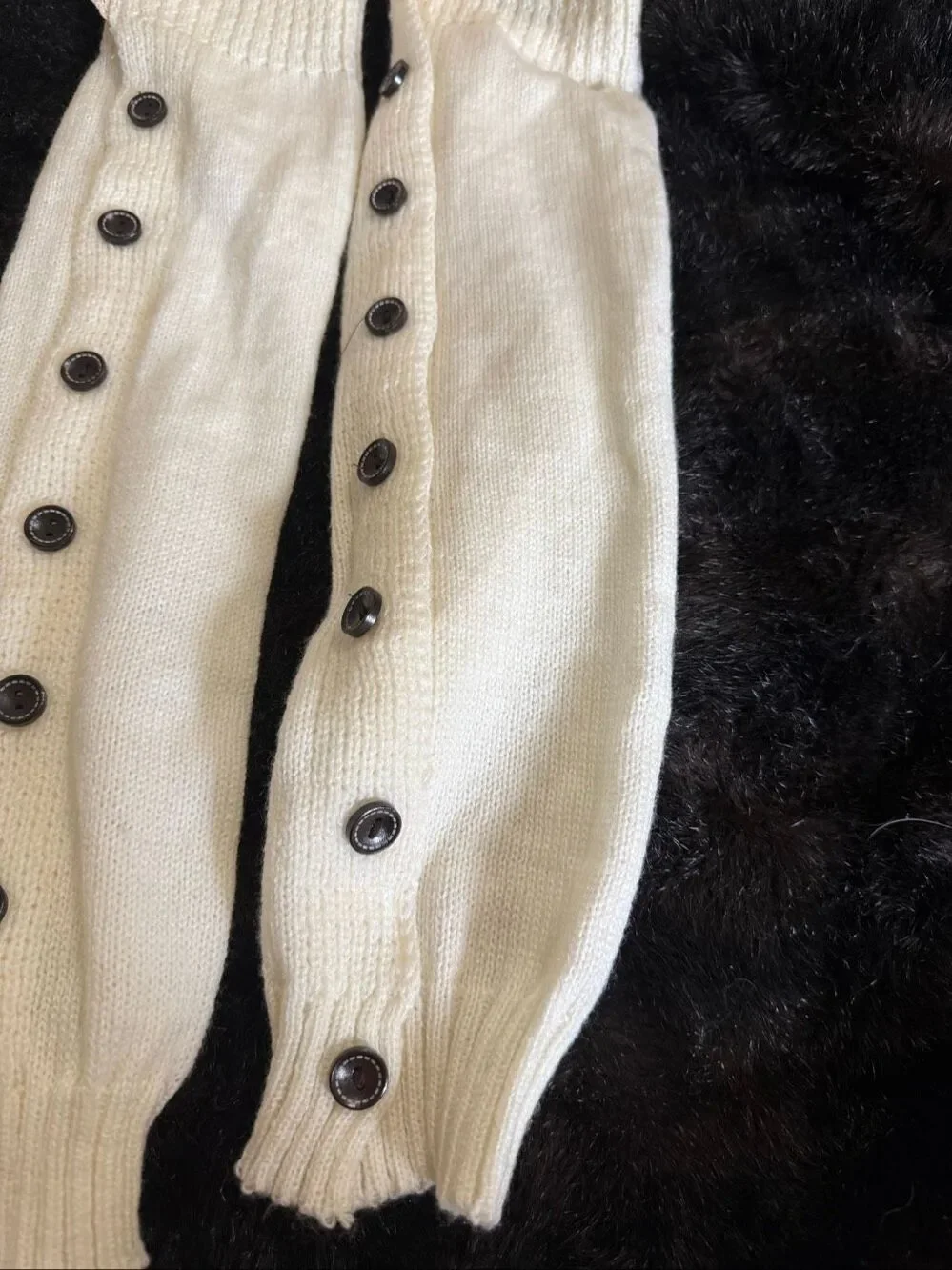 Buttoned Leg Warmers boot socks one size lace edge country warmth country